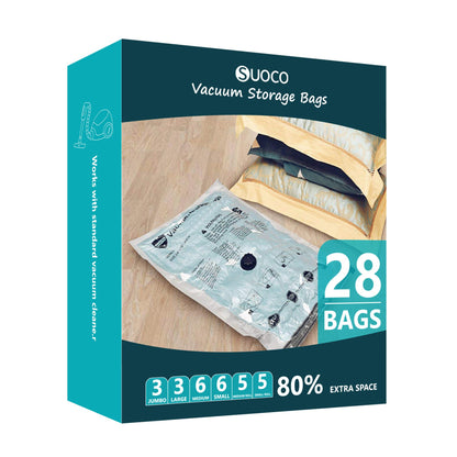Vacuum Storage Bags for Travel & Home with Pump (28 Combo)