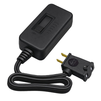 Plug in Dimmer Switch for Lamp Full Range Slide Control Lamp Dimmer (Black / 1-Pack)