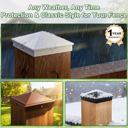 Heavy Duty Aluminum Pyramid Post Caps Cover