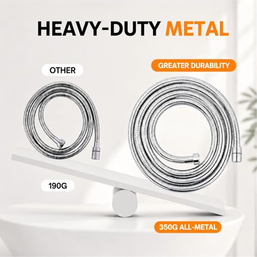 Rainsihe 118 Inch Swivel Shower Hose Brushed Nickel