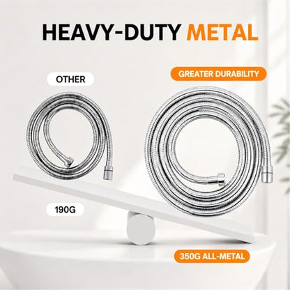 Rainsihe 118 Inch Swivel Shower Hose Brushed Nickel
