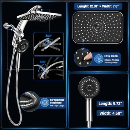 Rain Shower Head with Handheld