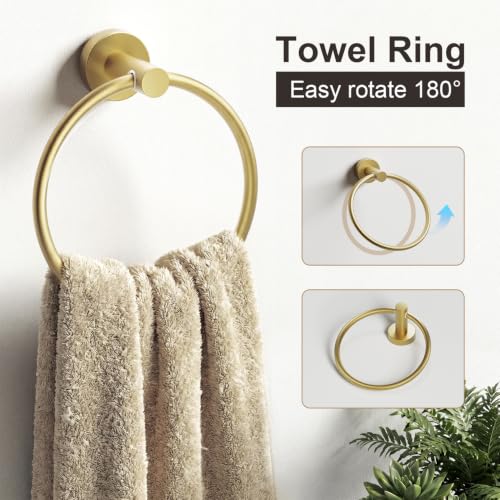 Brushed Gold Bathroom Accessories Set