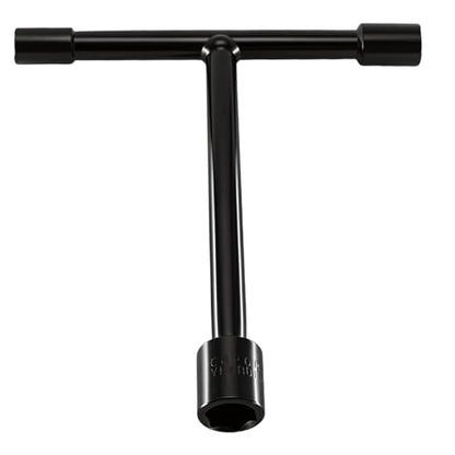 3-Way T-Handle Wrench Removable 8mm 10mm 12mm Sockets for Repairing Bicycle, Car,Motorcycle,Durable Powder Coated Black Finish (Black)