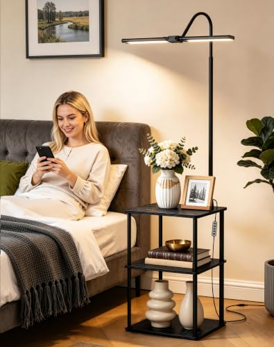 LED Floor Lamp with Table