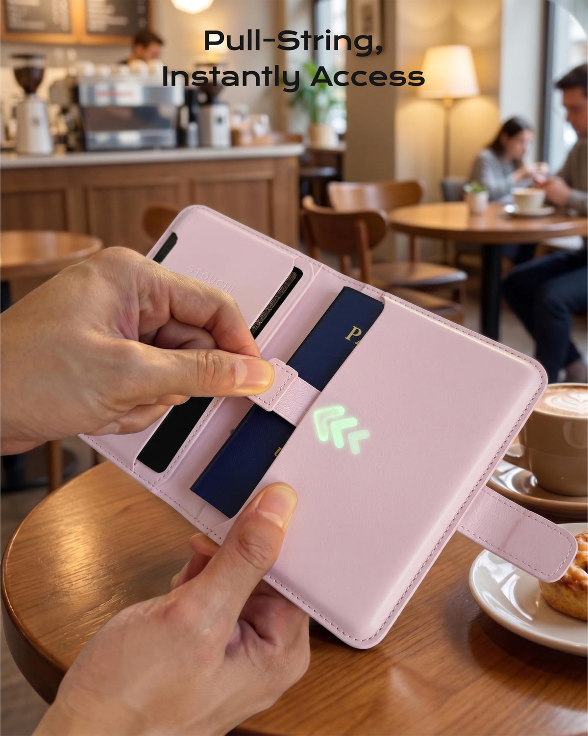 Passport Holder with AirTag (Pink)