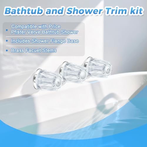 3 Piece Bathtub Shower Knob Replacement Kit
