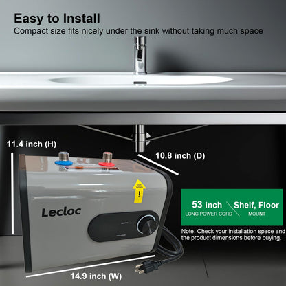 UTank 3.5 Gallons Under Sink Tank Water Heater 120V Plug In (3.5 Gallons)