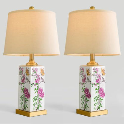 24.5" Vintage Ceramic Table Lamp Single