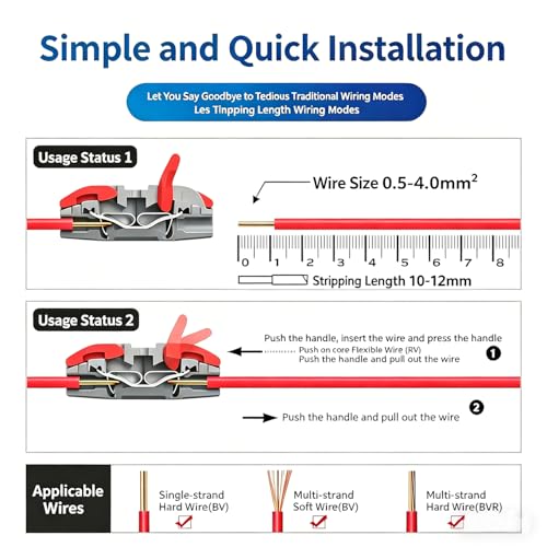 10 Pcs Lever Wire Connectors