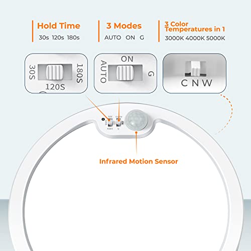 Motion Sensor Ceiling Light Wired