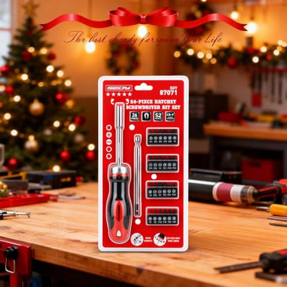 Magnetic Ratchet Screwdriver Bit Set