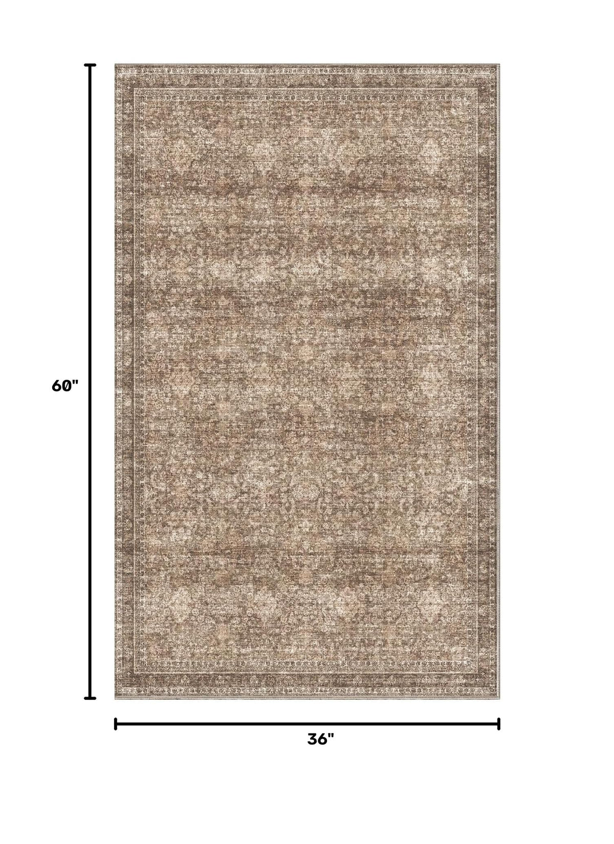 3x5 Area Rugs (Dark Brown / 3' x 5' (Rectangular))