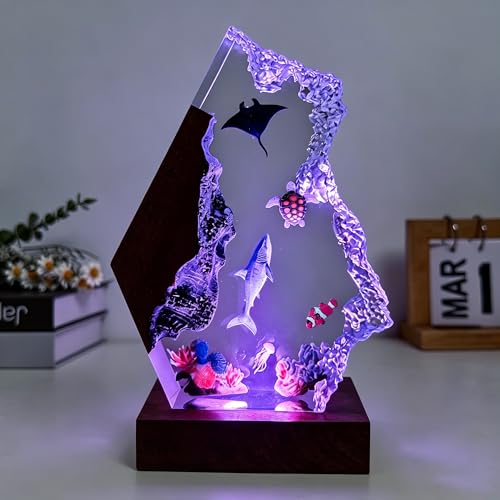 Humpback Whale Ocean Resin Lamp