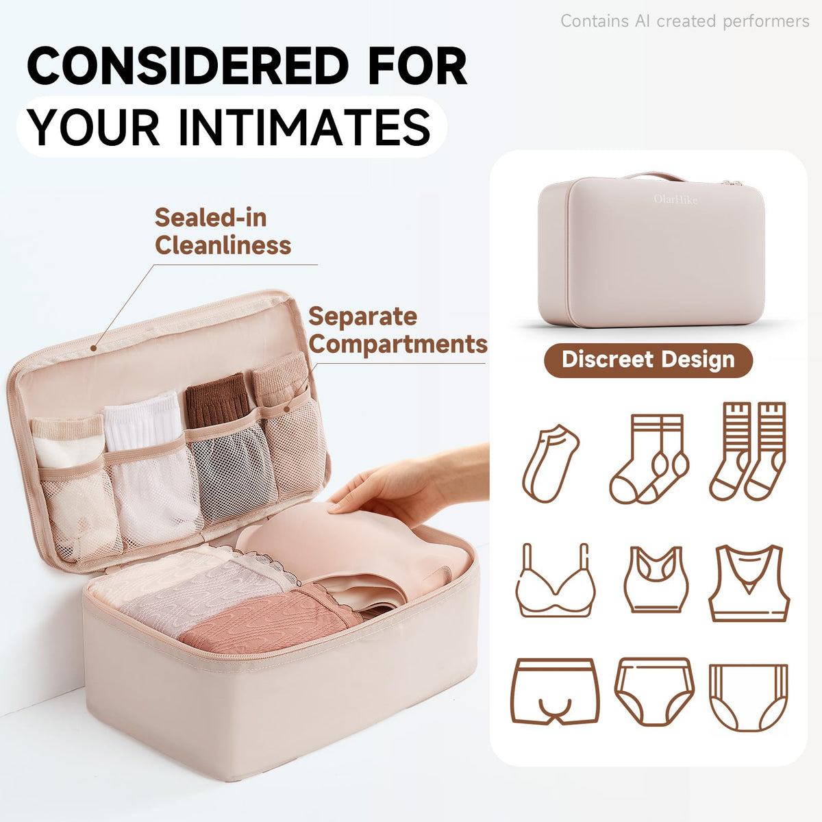 Packing Cubes for Travel (01 Cream)