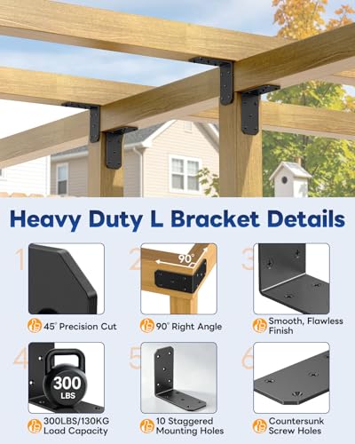 Heavy Duty L Bracket 5"x5"x2.5"
