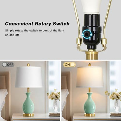 Ceramic Table Lamps Set of 2 for Living Room
