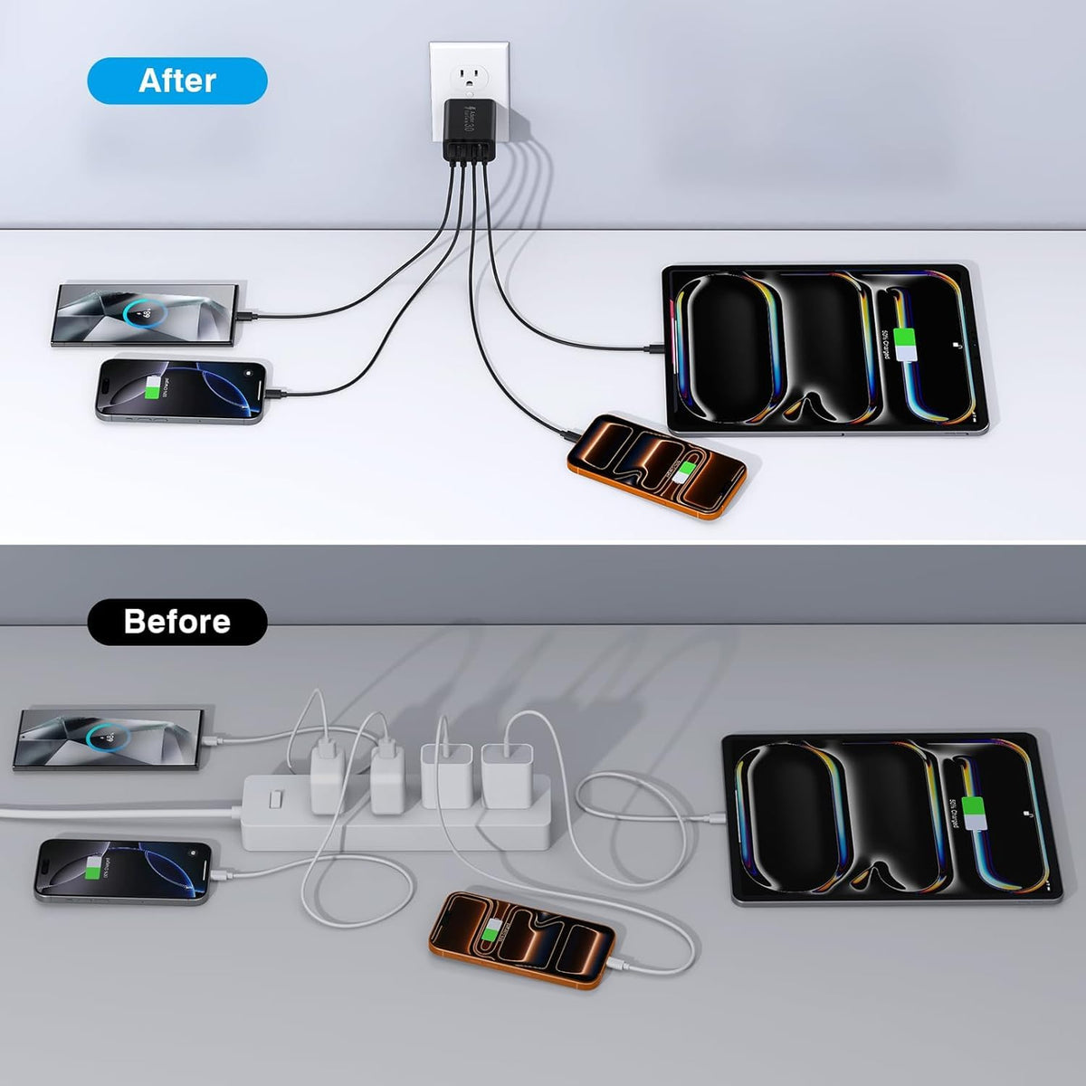 2Pack] 40W USB C Charger Block (2Pack White+Black / 40W)