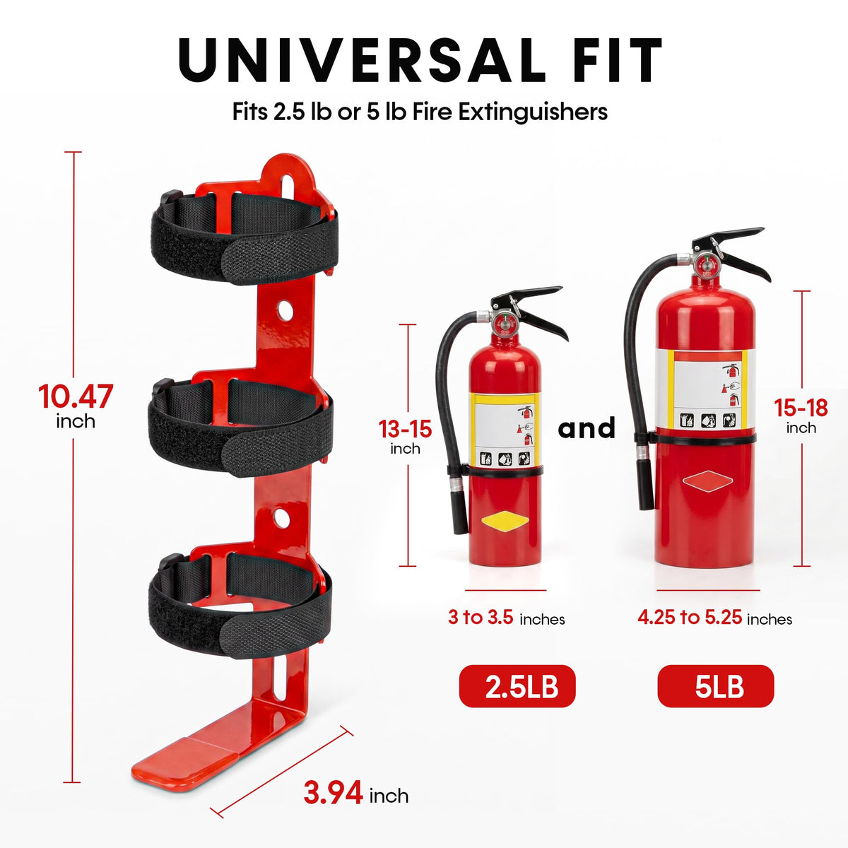 Quick Release Fire Extinguisher Mount Bracket for 2.5
