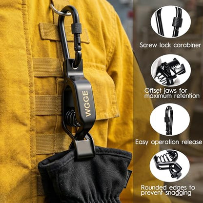Heavy Duty Glove Clip with Locking Carabiner