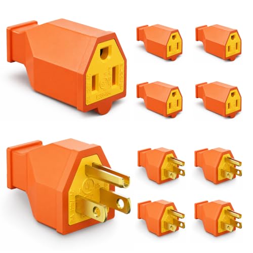 Lighted Straight Blade Electrical Plug and Connector Set