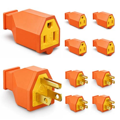 Lighted Straight Blade Electrical Plug and Connector Set