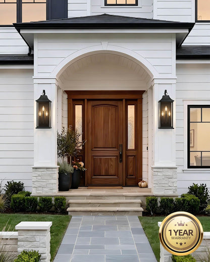 25" Extra Large Outdoor Wall Lanterns 2 Pack (Black / 25 Inch)