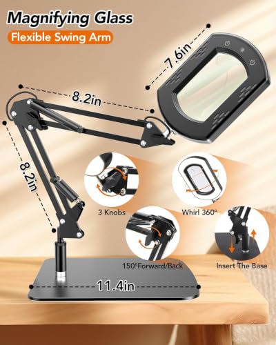 10X 30X Magnifying Glass with Light