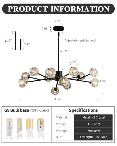 Sputnik Chandeliers for Dining Room Light Fixture Over Table