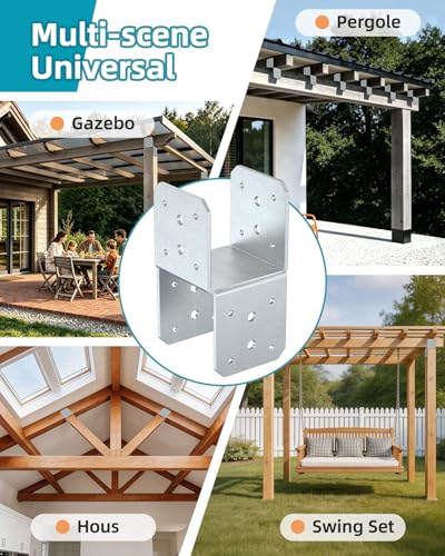 4x4 Post Bracket Kit for Wood Posts (Hot-Dip Galvanized)