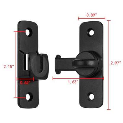 Matte 90 180° Flip Barn Door Latches