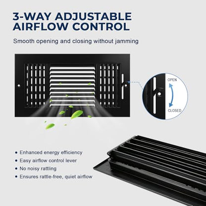 Ceiling Air Vent Cover Black