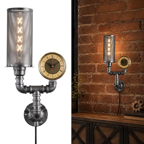Plug in Vintage Steampunk Wall Sconce