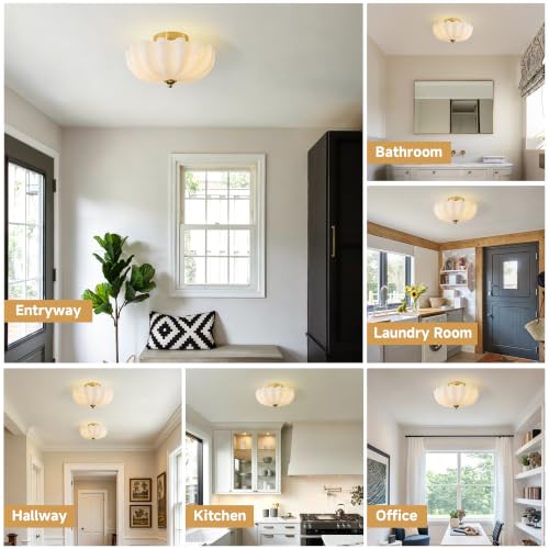 Milk Glass Schoolhouse Ceiling Light
