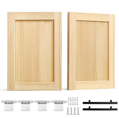 2 Pack Unfinished Pine Shaker Cabinet Doors 16.25" W x 22.5" H (16.25'' Wx22.5'' H)