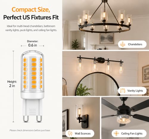 G9 LED Light Bulbs 5W 50W Halogen Equivalent