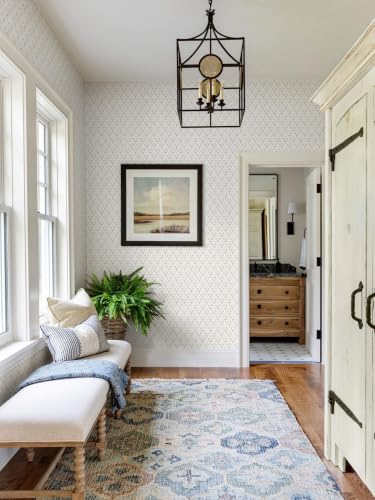 Farmhouse Peel and Stick Wallpaper Tiny Floral Wall Paper Vintage Rustic Cottage Contact Paper Geometric