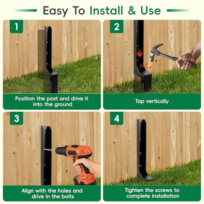 4 Pack Fence Post Repair Kit