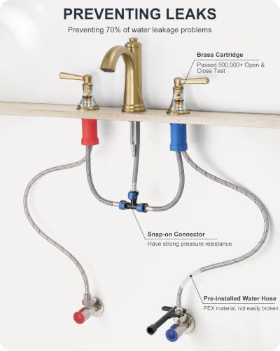 Brass Bathroom Faucet 3 Hole