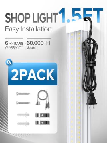 Super Bright Upgrade LED Shop Lights Linkable