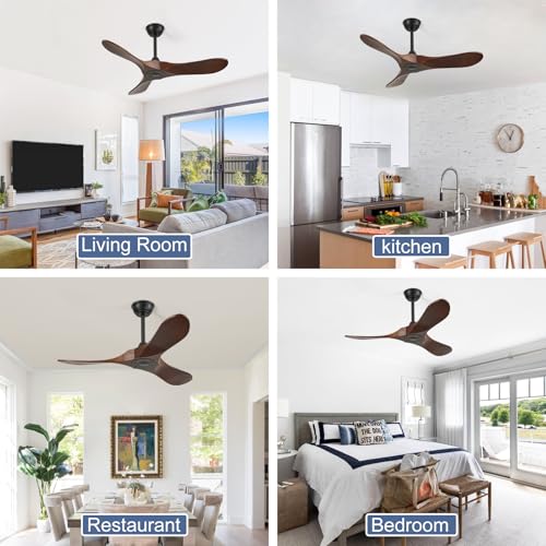 42'' Outdoor Ceiling Fan no Light (42 inch / Dark walnut)