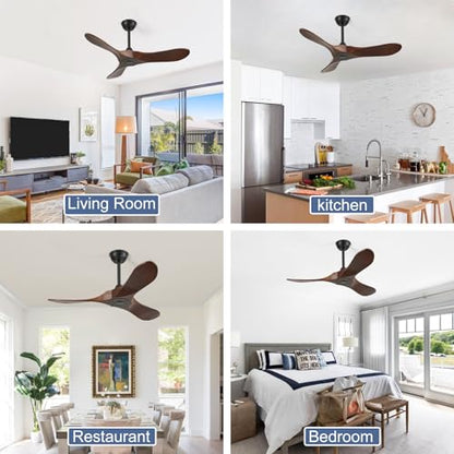 42'' Outdoor Ceiling Fan no Light (42 inch / Dark walnut)