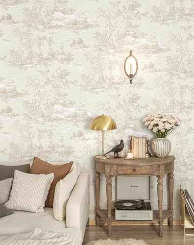 Peel and Stick Wallpaper Vintage Neutral Wallpaper Waterproof