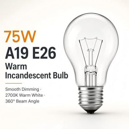 75 Watt Incandescent Light Bulbs