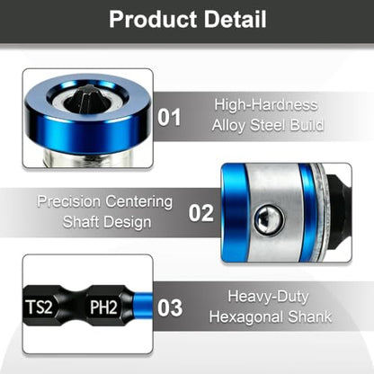 PH2 Magnetic Positioning Screwdriver Bits (Blue)
