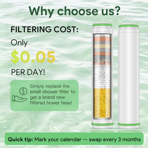 Replacement Filters Compatible With PWERAN Handheld Shower Head