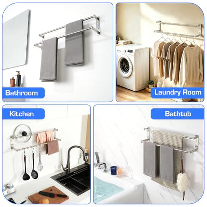 Double Towel Bars for Bathroom