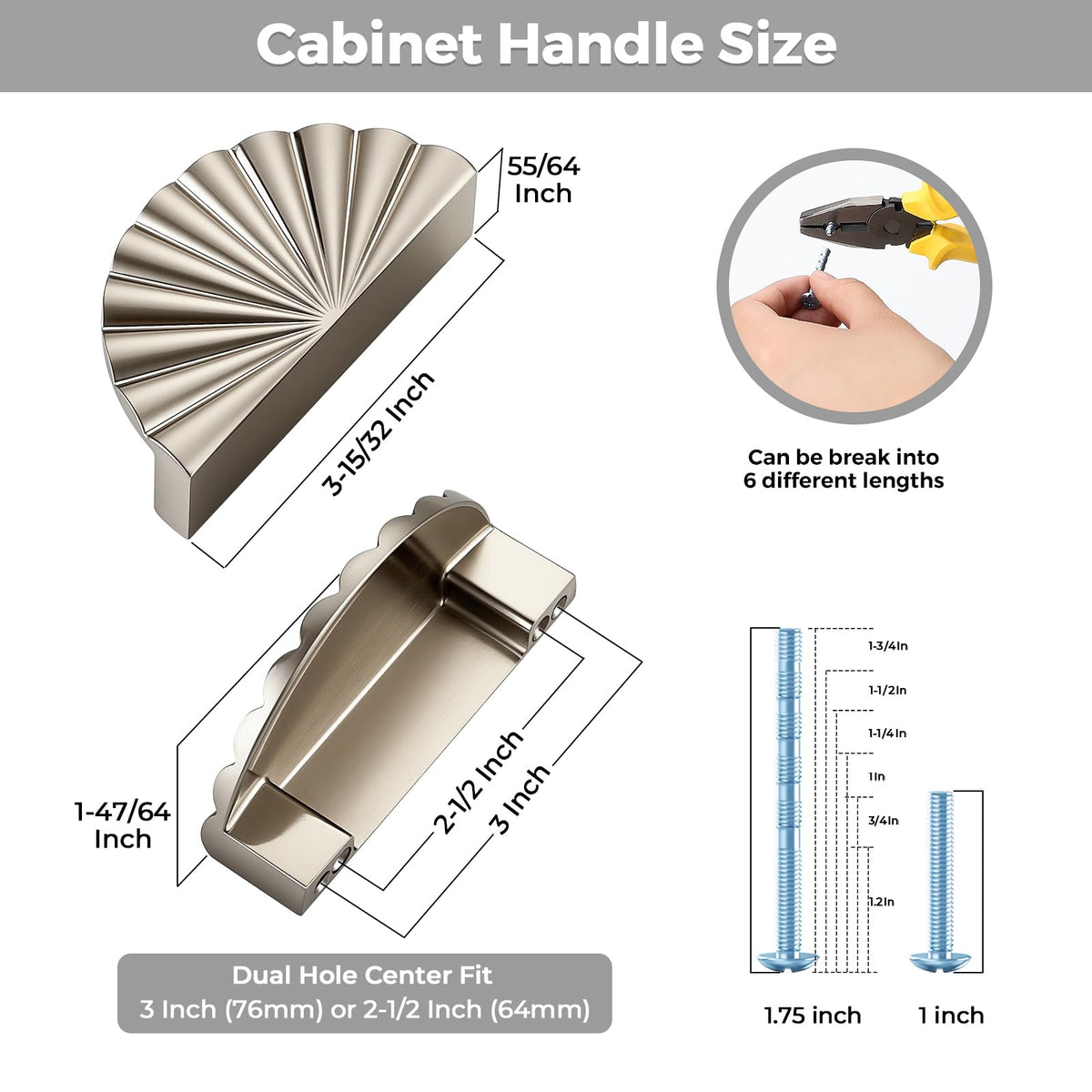 Brushed Nickel Cabinet Pulls (Brushed Nickel)