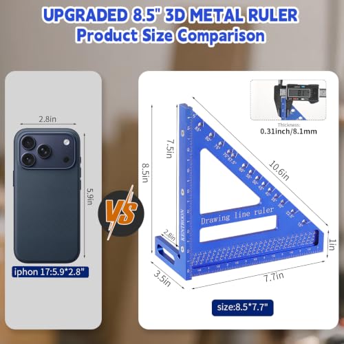 3D Multi Angle Measuring Square Ruler