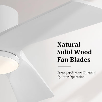 42 Inch Ceiling Fan with Light and Remote (White / 42")